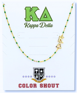 Side Set Greek Letter Necklace